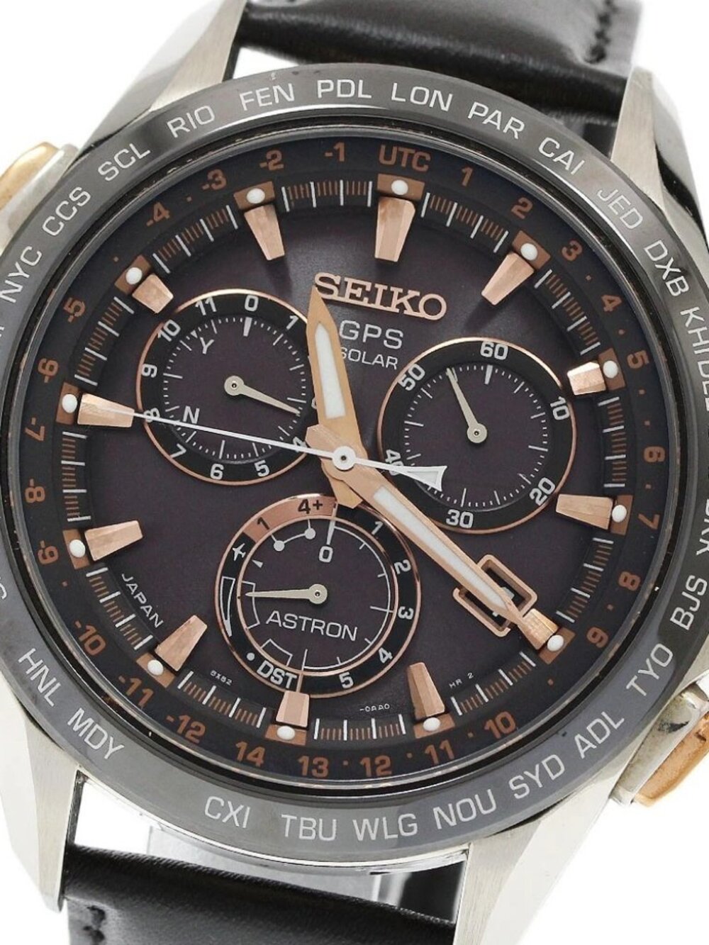 SEIKO Astron SBXB025/8X82-0AB0-1 GPS Solar Powered Radio Men's Watch